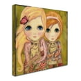 thumbnail image 2 of Trademark Fine Art 'Big Eyed Girl Snuggle Bunnies' Canvas Art by Wyanne, 2 of 3