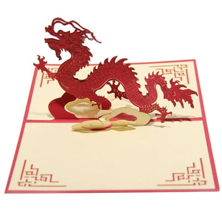 Elegant Handmade Christmas Cards ENJOY Chinese Features 3D Pop Up Handmade Merry Christmas Greeting Card Papermade ()