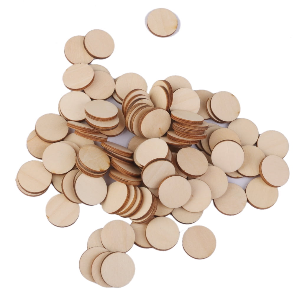 Wood Circles Unfinished Round Blank Wooden Cutout Slices Discs
