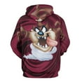 thumbnail image 3 of Looney Tunes Taz-Mania Hoodie 3D Print Pullover Hooded Long Sleeve Sweatshirts Tops Blouse with Pocket for Mens Womens, 3 of 7