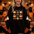 thumbnail image 3 of DJDLJWCJ Girls Halloween Fleece Sweatshirt Long Sleeve Crew Neck Oversized Graphic Pullover Kids Fall Casual Halloween Sweatshirts Black Size 11, 3 of 7