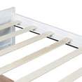 thumbnail image 3 of Noble House Opal Twin Bed with Integrated Storage Drawers, Solid Rubber Wood Platform Bed Frame, White, 3 of 9
