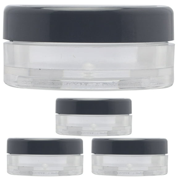 Reusable Plastic Powder Containers for Storage Use with Airtight Lid Multi Color 4pcs