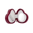 thumbnail image 2 of Bey-Berk International BB545RED Lizard Leather Small Heart Shaped Jewelry Box with Mirror & Zippered Closure - Red, 2 of 3