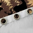 thumbnail image 4 of jejeloiu Woodland Animal Moose Black Out Curtains,Rustic Farmhouse Cabin Curtains Pack of 2 (42x63 Each),Brown Bear Paws Bedroom Curtains For Boys Teens,Luxury Bedroom Decor, 4 of 6