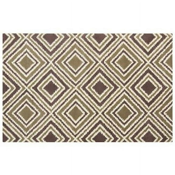 POP Accents PA0106D Diamonds Green - 5 ft x 7 ft Space Rug