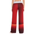 thumbnail image 4 of Small Women's Comfy Casual Pajama Pants Stretch Fabric Suitable for Yoga Pants Hippie Pants，The Best Holiday Gifts for Women Solid Red Gradient, 4 of 7