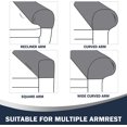 thumbnail image 6 of Arm Rest Covers Set, Pack of 2 Stretch Armchair Arm Covers Soft Polyester Arm Caps Non Slip Furniture Protector for Chair, Sofa, Couch, Brown, 6 of 6