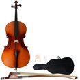 thumbnail image 1 of QXDRAGON Acoustic Cello with Soft Case, Bow & Rosin, Musical Instrument for Kids & Adults Gift (4/4,Wood), 1 of 8