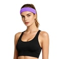 thumbnail image 3 of Sweat Wicking Sports Headband Quick Dry Stretch Workout Sweatband Non Slip Athletic Head Wrap For Running Yoga Gym Cycling Fitness(Purple-18Cm), 3 of 7