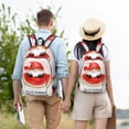 thumbnail image 6 of Lsque Watermelon Gnome Pattern Canvas Daypack, Durable Backpack, High-quality Versatile Backpack,Vintage Compact Backpack-Small, 6 of 6