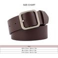 thumbnail image 5 of HUGFEGWE Ceinture en Cuir PU pour Femmes Réglable Lignes de Couture Fines Mode Décontractée Boucle à Ardillon pour Pantalon Robe CJB91-76335, 5 of 5