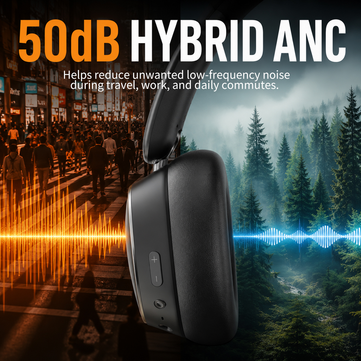 Cillso Hybrid Active Noise Cancelling Over-Ear Headphones photo 4