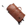 thumbnail image 2 of Bolsa de viaje con ruedas para ropa, bolsa de lona para traje, vestido de boda, viaje, hombres y mujeres Marrón, 2 of 8