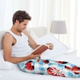 thumbnail image 6 of Picia Flowers and Lady Bugs Mens Soft Woven Cotton Elastic Waistband Sleep Pajama Pant Lounge Sleep Pant With Pockets And Drawstring-Medium, 6 of 9