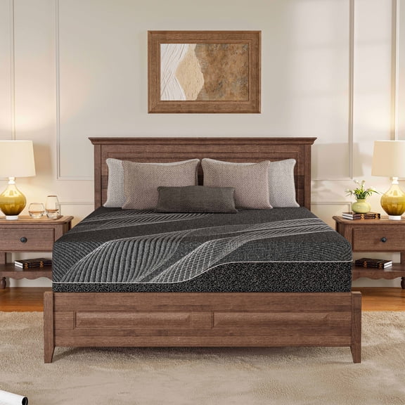 EGOHOME King Size Mattress,14" Cooling Gel Memory Foam Mattress in a Box, Medium Firm, Pressure Relief, CertiPUR-US