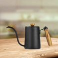 thumbnail image 6 of Stainless Steel Coffee Kettle-Slender-Mouthed, Espresso with Wooden Handle Teapot for Household - black, 6 of 7