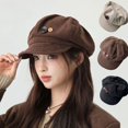 thumbnail image 4 of Typpkmm Boina De Pana Vintage Para Mujer with Gorra Octogonal Con Botones, 4 of 7