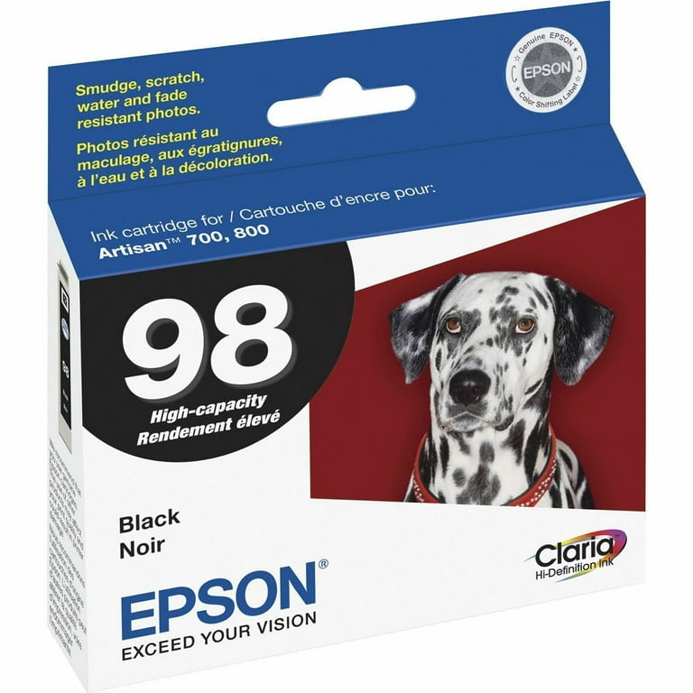 Epson EPST098120 High-Capacity Ink Cartridge, Compatible with
