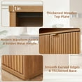 thumbnail image 4 of LEYAOYAO Large Fluted Buffet Cabinet with 4 Doors & Shelves Wood Sideboard Buffet Table Storage Cabinet Modern Accent Console for Living Room, Brown, 4 of 8