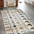 thumbnail image 2 of Vintage Coastal Area Rugs 3'x5', Washable Small Throw Rugs for Living Room Bedroom, Beach Nautical Seahorse Shell Anchor Indoor Outdoor Rug Non-Slip Low Pile Carpet Runner Reversible Floor Mats, 2 of 8