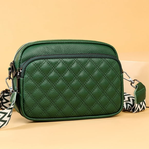 Women Crossbody Bag Color Clash PU Tote Bag Chain Simple Female Commuter Handbag