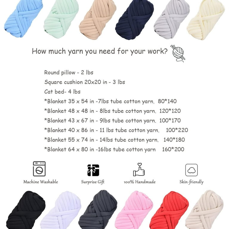 Chunky Yarn Tube Yarn for Braided Knot Craft Arm Mat