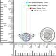 thumbnail image 4 of Simulated Cubic Zirconia Size-5 Celtic Halo Art Deco Wedding Engagement Ring 925 Sterling Silver, 4 of 7