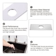 thumbnail image 3 of 6 Inch Sink Faucet Hole Cover, Stainless Steel Square Deck Plate Faucet Escutcheon Sink plate, Silver, 3 of 7