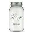 Pur Mason Wide Mouth Glass Mason Jar, 64oz, 6 Pack
