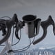 thumbnail image 4 of Vaso universal 2 en 1 y portaobjetos para bicicleta, carrito, silla de ruedas - abrazadera ajustable, giro de 360°, encaja en manubrios de 0,55"-1,7", negro/gris/marrón, 4 of 6