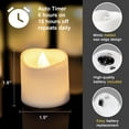 Homemory Flameless LED Votive Candles With Timer, Long Lasting Battery