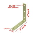 thumbnail image 2 of Wideskall 4" inch Heavy Duty Corner Brace Angle Repair Bracket w/Screws Pack of 4, 2 of 2