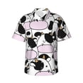thumbnail image 2 of Picia Cute Animal with Cow Gentle Cotton Regular Fit Short Sleeve Casual Hawaiian Shirt for Men-Large, 2 of 9