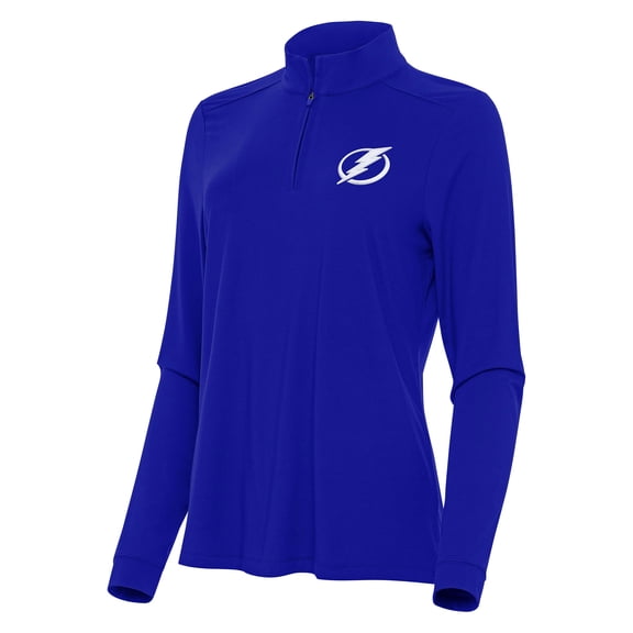 Women's Antigua Royal Tampa Bay Lightning Intent Quarter-Zip Top