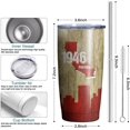 thumbnail image 6 of Football Wood Grain Retro 20oz Stainless Steel Tumbler with Lid and Straw for Football Fans Gifts,Football City ClassicTravel Mug Tumbler Cup for Men Women Keeps Drinks Cold & Hot, 6 of 6