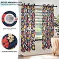 thumbnail image 3 of Yayeee Window Curtains Light Filtering 63"x42" Grommet Panel Pair Home Living Room Decor, Small Colorful Flower, 3 of 7