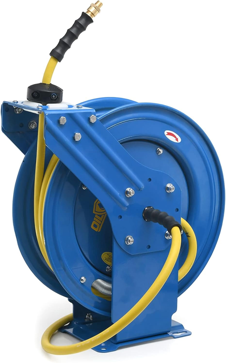 BluBird OilShield Rubber Air Hose Reel Dual Arm Assembly 1/2" x 50'