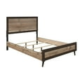 thumbnail image 3 of Home Design Janet Full Bed Frame with Wood Grain Panel Headboard and Footboard, Natural Oak, Easy assembly, 3 of 6