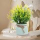 thumbnail image 2 of Flores artificiales en maceta, plantas de imitación, decoración de plantas en maceta, flores de plástico, bonsái para balcón y patio., 2 of 7