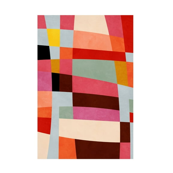 Trademark Fine Art Ana Rut Bre Warm Colors Bauhaus Geometry4 Canvas Wall Art
