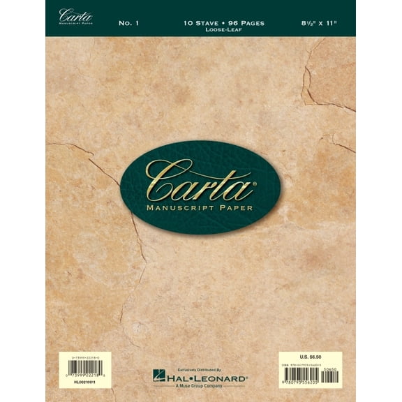 Carta Manuscript Paper No. 1 - Basic, (Paperback)