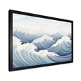 thumbnail image 2 of Designart "Harmonious Waves Blue Tides" Abstract Framed Wall Art Decor - Modern Blue Abstract Geometric Entryway Framed Wall Art Print, 2 of 6