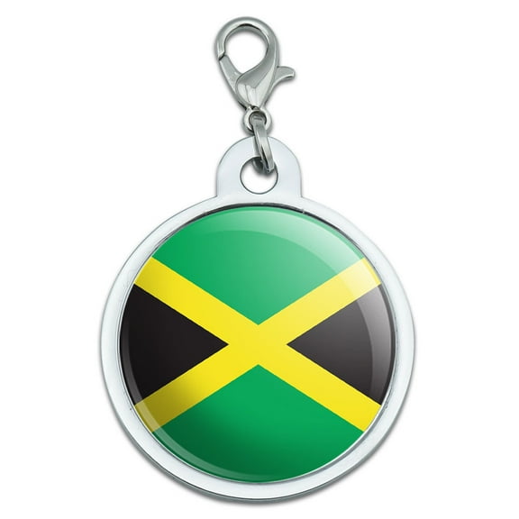 Jamaica Jamaican Flag Large Metal ID Pet Dog Tag