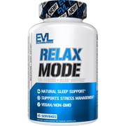 Evlution Nutrition RelaxMode - Natural Sleep Support - With L-Theanine, Valerian Root Extract & More - Vegan & Non-GMO - Dietary Supplement - 45 Servings - 45 Veggie Capsules