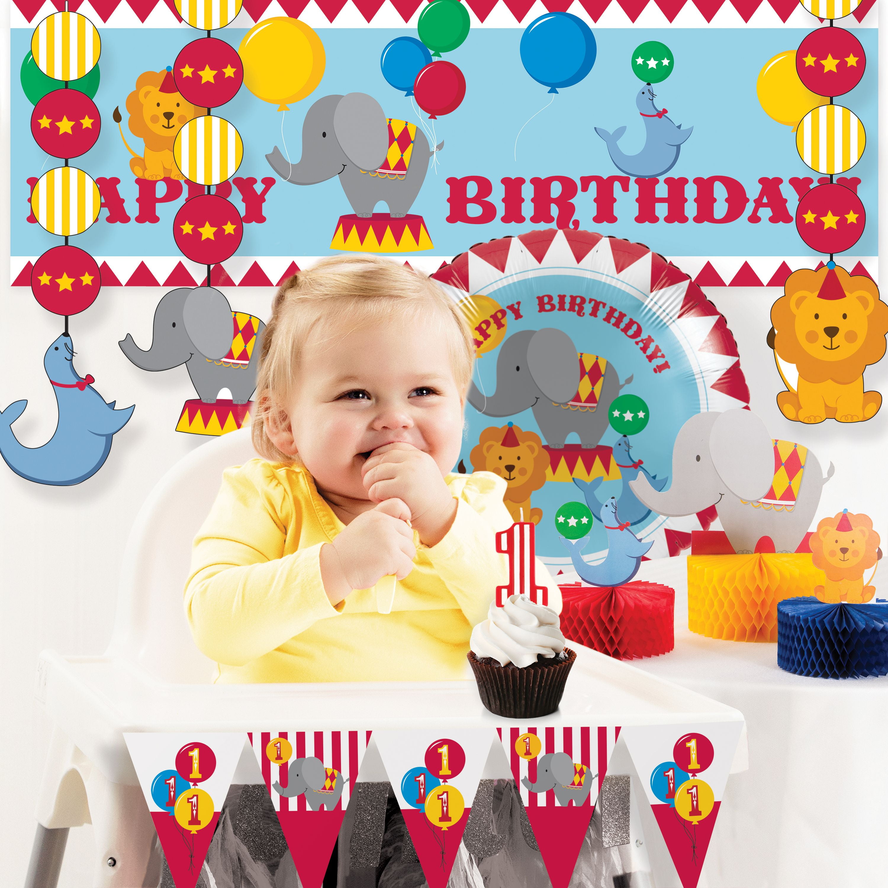 Circus 1st Birthday Party Decorations Kit