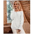 thumbnail image 1 of Pull-over à Manches Longues pour Femmes Pull Bouffant Solide, 1 of 6