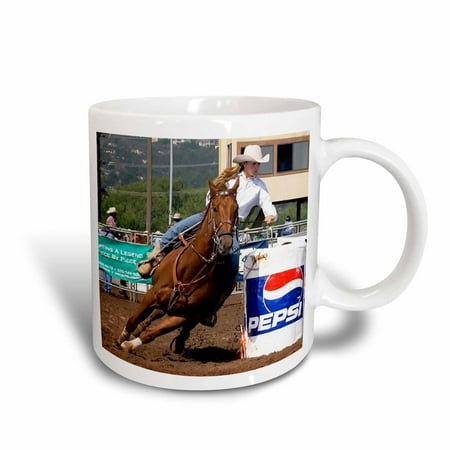 3dRose Barrel Racing, Ceramic Mug, 11-ounce