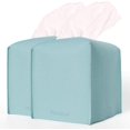 thumbnail image 1 of HAHDAXIA 2 Pcs Tissue Box Cover, Modern Square Cube Covers PU Leather Tissue Storage Box Cover for Home Bathroom Countertop Office Decor(Blue), 1 of 7