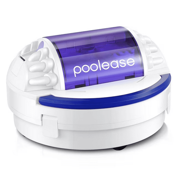 Restored Poolease Cordless Robotic Pool Cleaner, Dual 45W Motors, Automatic Pool Vacuum with 2L Large Debris Bin, Self-Parking, 40% Enlarged Suction Inlets for Inground & Above Ground Pools (Refurbished)